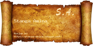 Stanga Amina névjegykártya